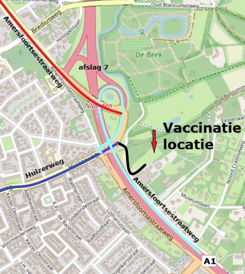 Vaccinatielocatie Aan De Amersfoortsestraatweg Gemeente Huizen